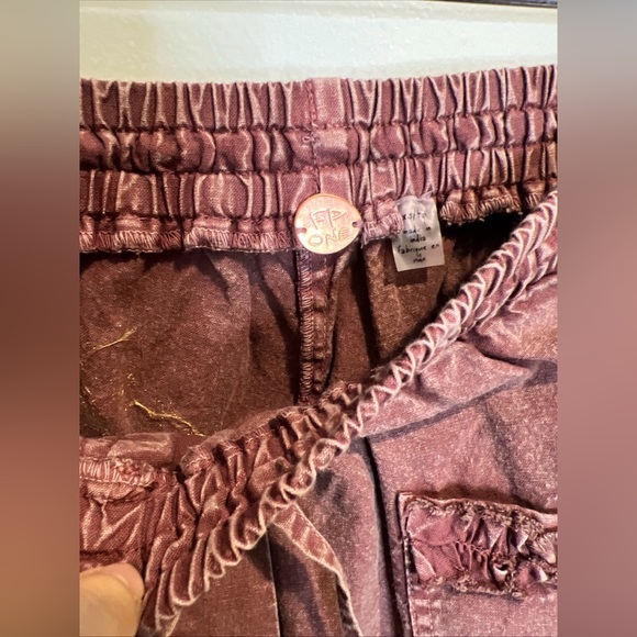 Free People FP One Arabella Ruffles Tiered Wide Leg Pull On Cute Pants XS - Picture 6 of 7